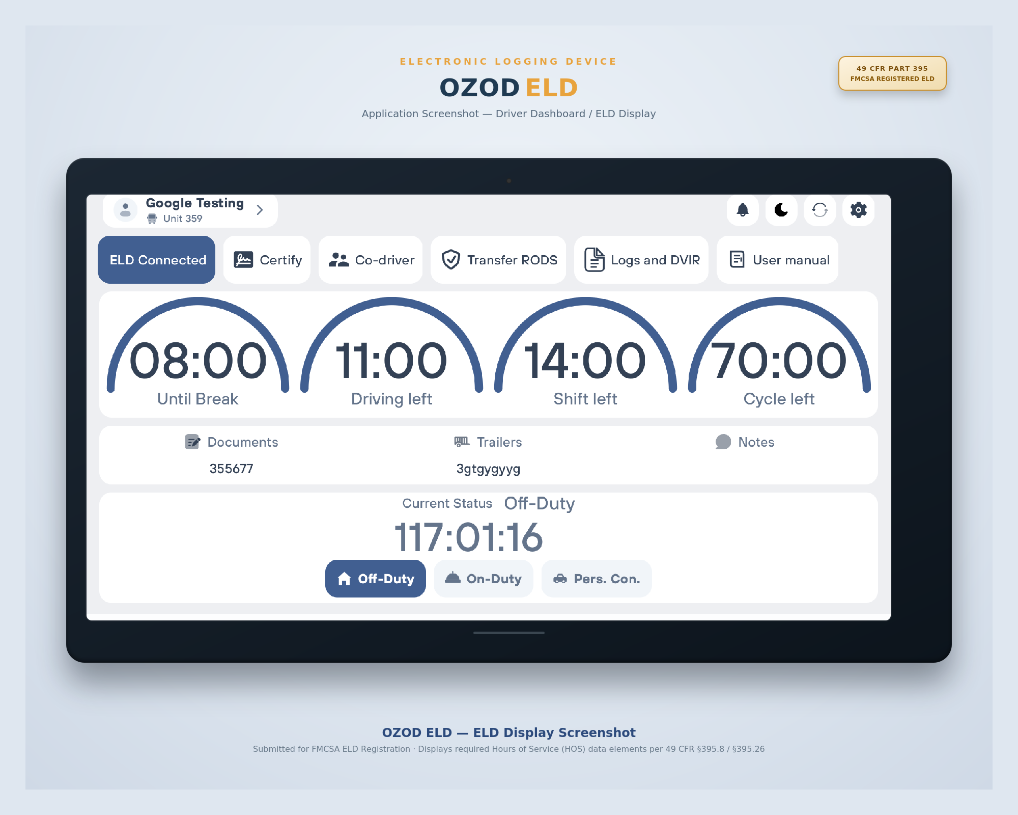 Product image for OZOD ELD